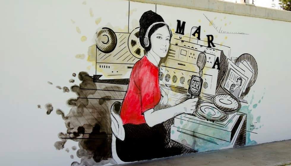 Uno de los murales