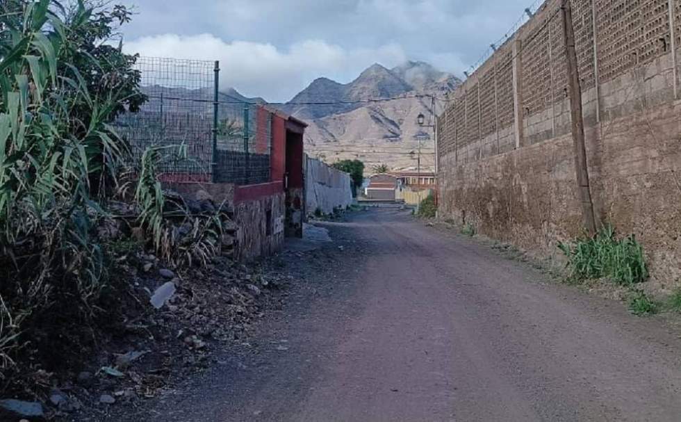 pista de acceso en el Barranco del Tarahalillo