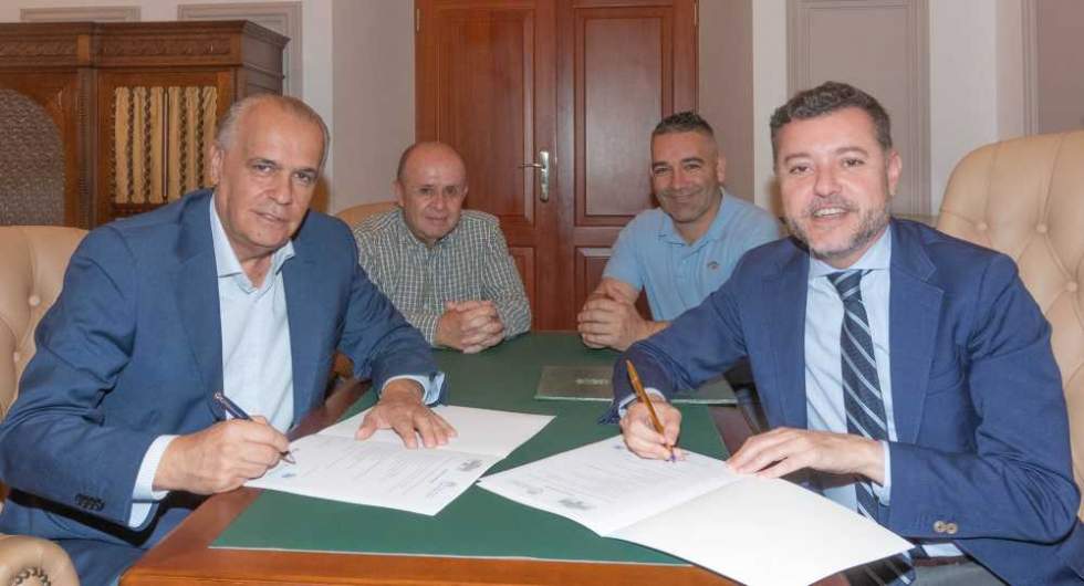 De derecha a izquierda, Teodoro Sosa, Ancor Bolaños, Miguel Espino y Germán Morales