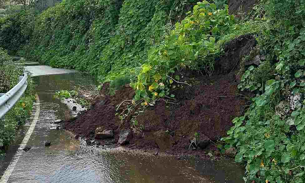 Desprendimientos en carreteras de Teror