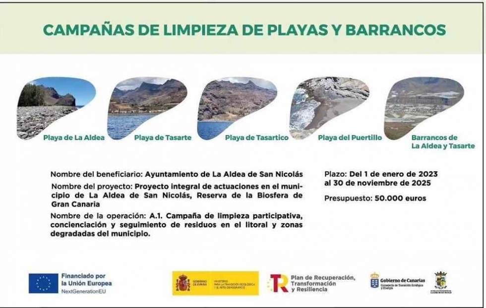 Campaña de limpieza de playas en La Aldea