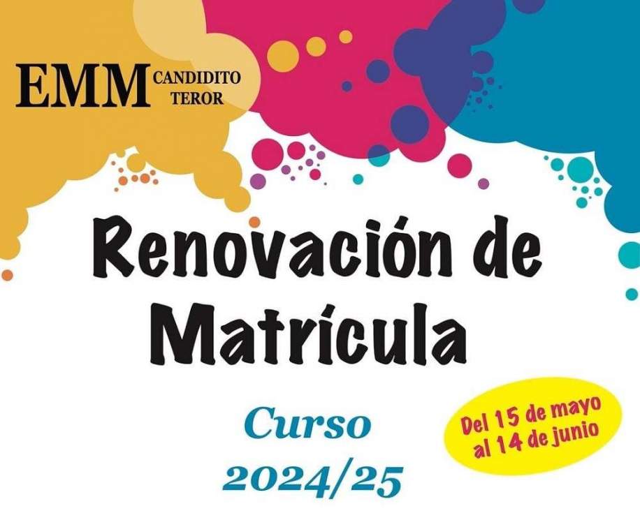 Renovación de matrícula en la Escuela de Música de Teror