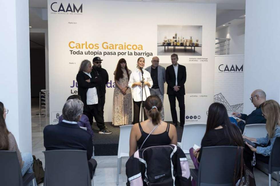 Guacimiara Medina en el acto de presentación de las muestras