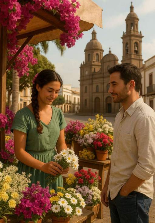 Microrrelatos. La chica del puesto de flores 