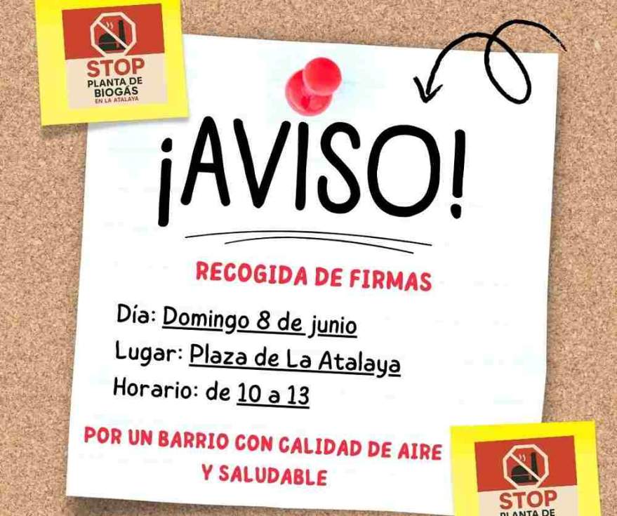 Recogida de firmas en La Atalaya