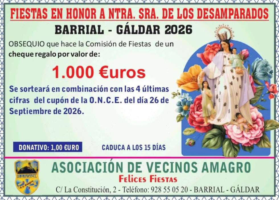 La A.V. “Amagro” saca a la venta los boletos de las fiestas 2026