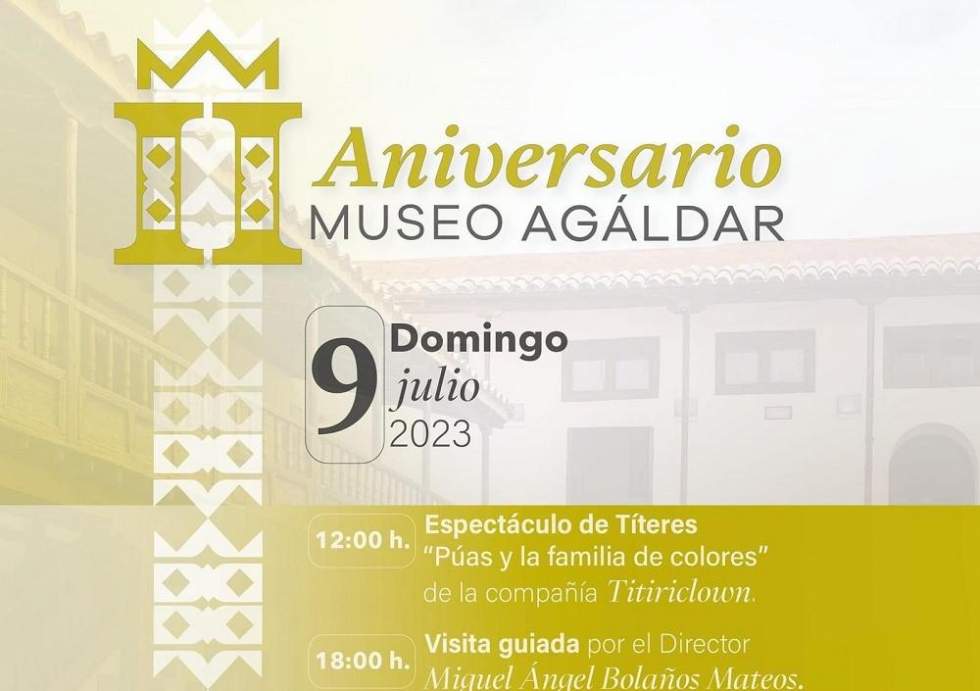 Cartel del aniversario del Museo Agáldar