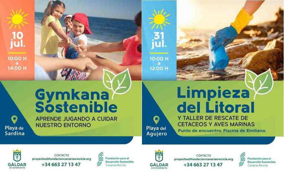 Cartel de actividades de sensibilizaci&oacute;n ambiental