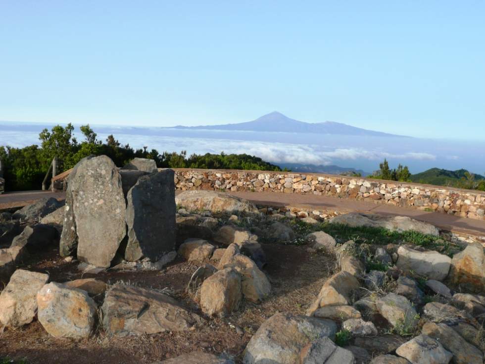 Aras de sacrificio en el Alto de Garajonay.