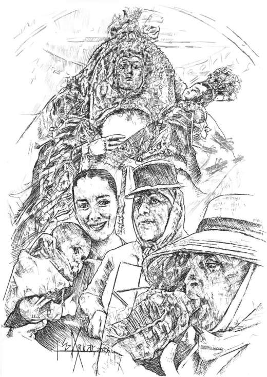 Dibujo original de Eugenio Aguiar y cedido a Infonortedigital para su publicaci&oacute;n en la edici&oacute;n de 2026