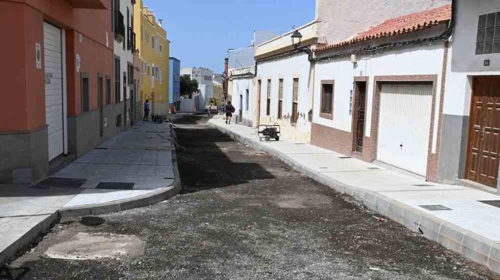 Calle Doramas en obras