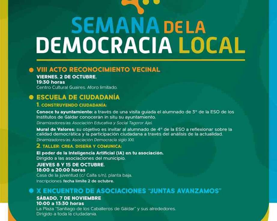 Cartel Semana de la Democracia Local 2026