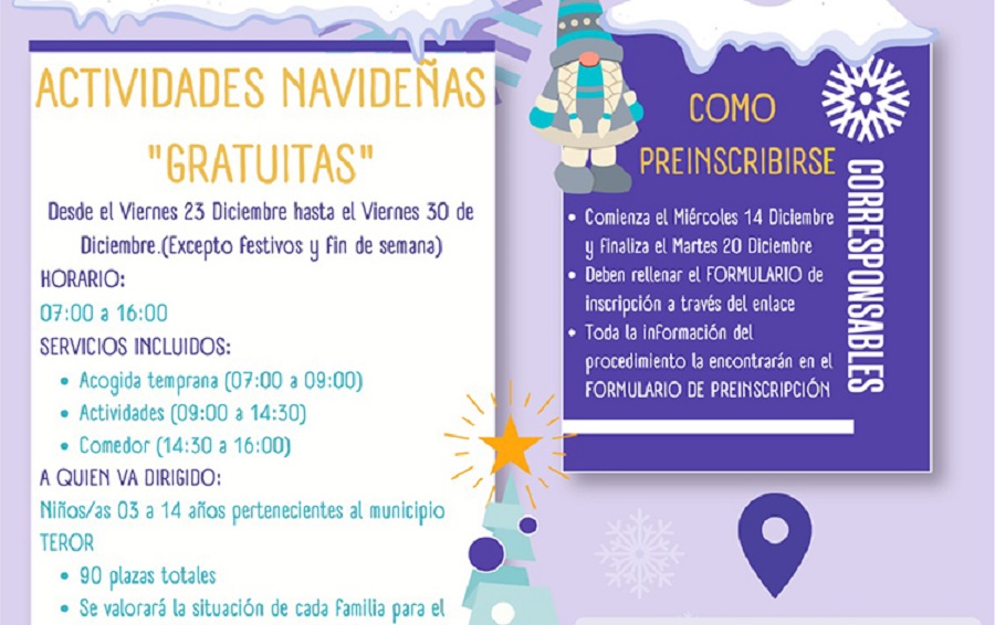 Cartel de las actividades