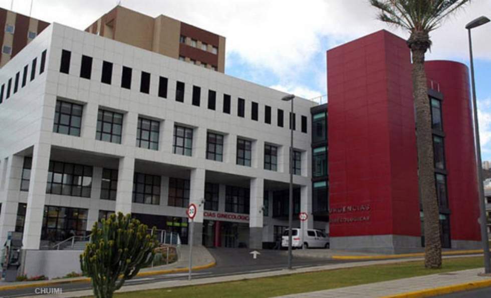 Fachada de Hosiptal Materno Infantil en Gan Canaria
