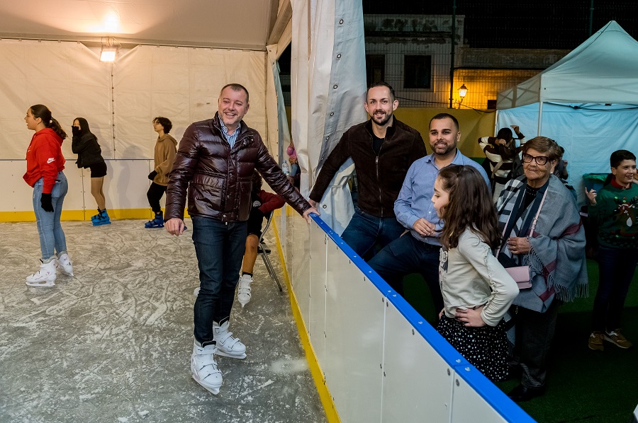 Inauguración de la pista de hielo