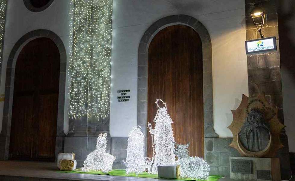 Decoración navideña en Valleseco