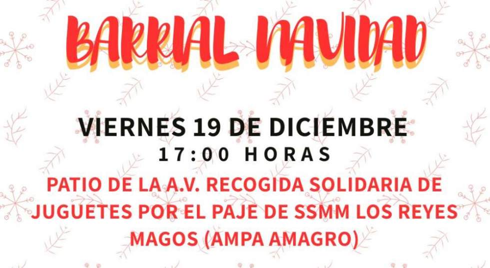 La solidaridad navideña recorre Barrial este fin de semana para ayudar a quienes más lo necesitan
