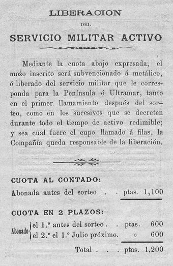 Pago para la redención del servicio militar