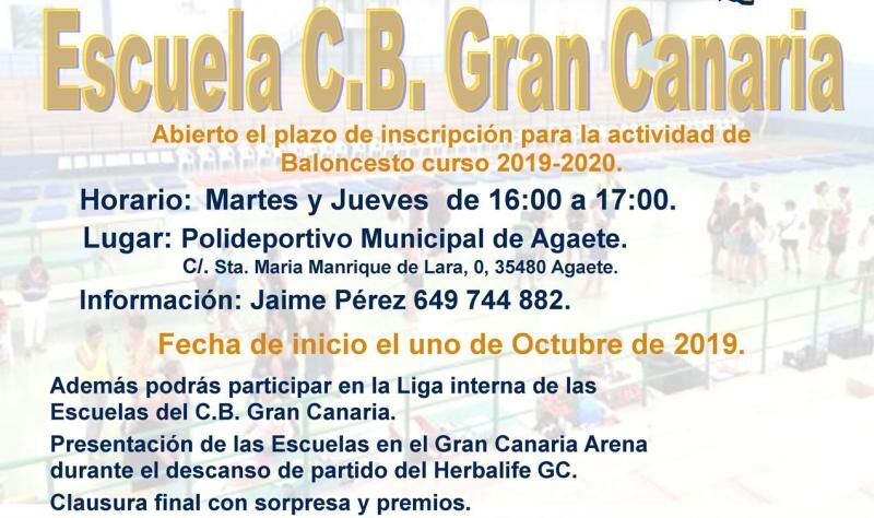 200107 cartel escuela municipal baloncesto agaete 1