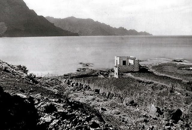 Recreación del aspecto que tendría aquel Agaete, supuesto primer asentamiento y lugar de plantación de las primeras cañas e ingenio de Fernández de Lugo en los alrededores de la la torre fortaleza.