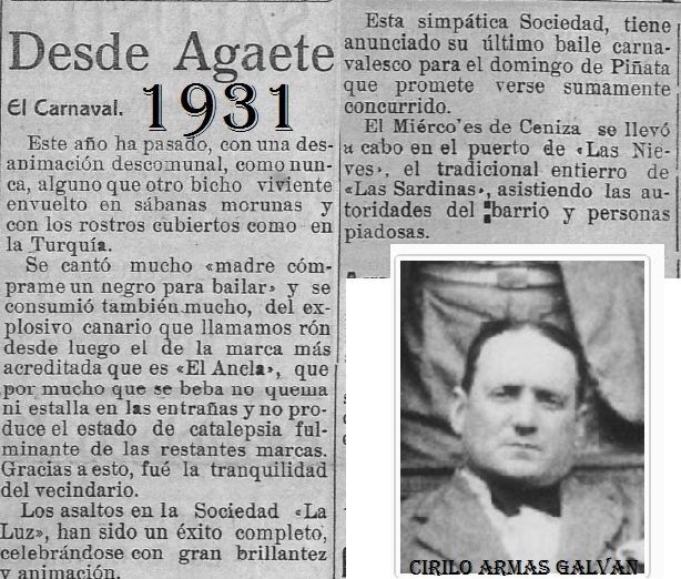 Los carnavales de 1931. La Voz del Norte, 22 enero de 1931.