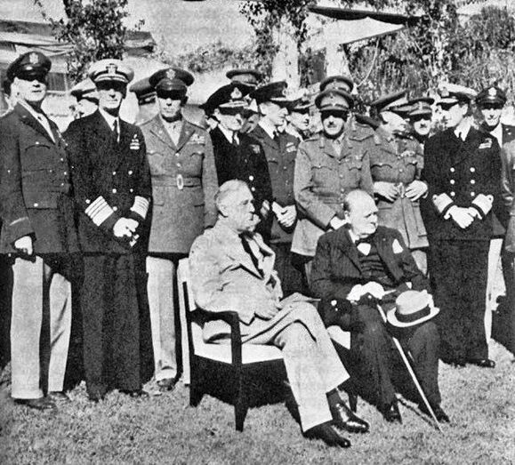 Lideres aliados en la conferencia de Casablanca Enero de 1943