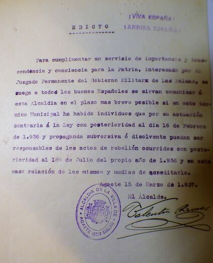 Bando original solicitando  que se denuncie a los republicanos. (A.M.A.)