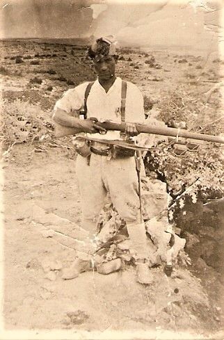 Agaetense en el frente del Ebro.(Miguel García Febles)