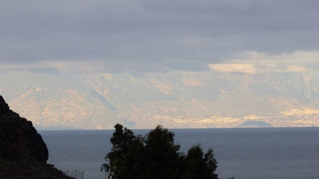 El valle de Güímar desde Agaete (foto propia).