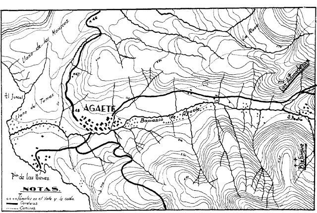 Yacimientos de túmulos aborígenes, ya catalogados en el valle de Agaete año 1935.