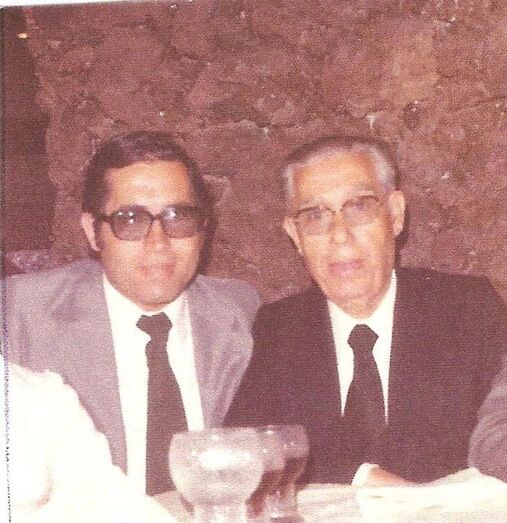 D. Federico con su padre, D.  Federico Arencibia Cabrera.