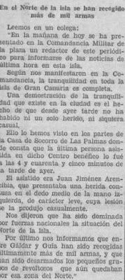 Requisas de Armas en la zona norte, martes 28 de Julio de 1936, La Prensa.