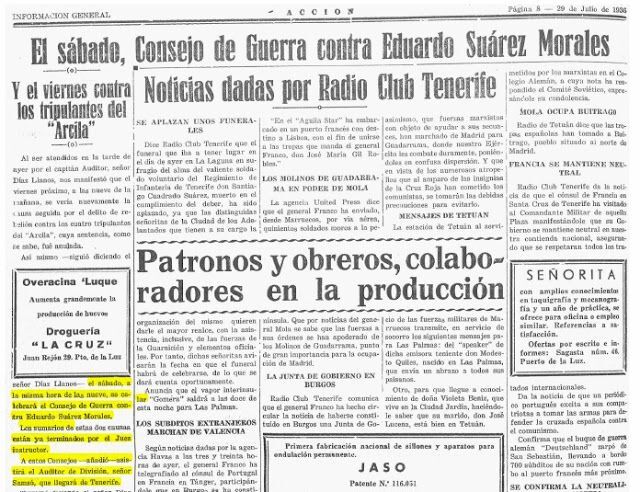Acción, 29 de julio de 1936