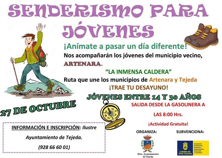 Cartel Senderismo para Jvenes