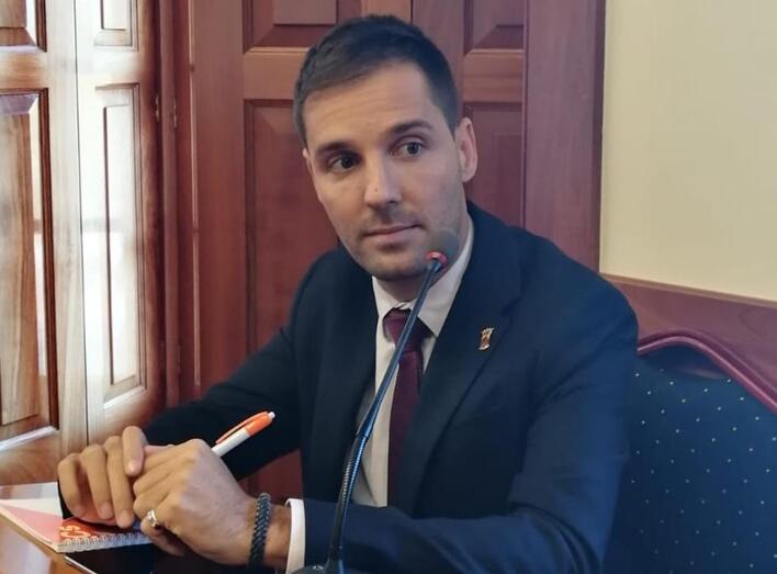 José Eduardo Marrero concejal de Cs en el Ayuntamiento de Arucas durante el pleno municipal