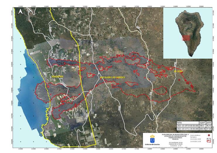 11102021 Perímetro de la zona de erupción