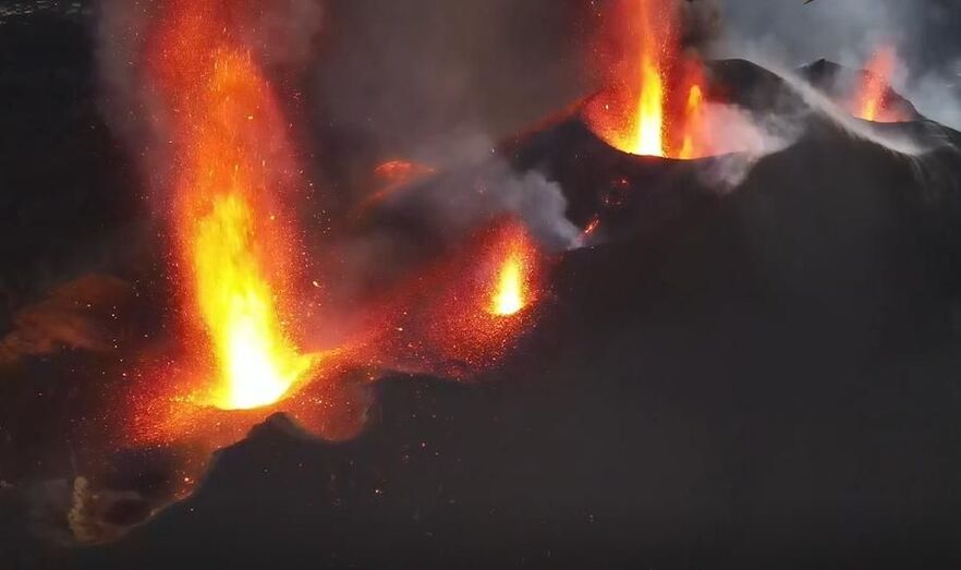 Centros emisores del volcán La Palma