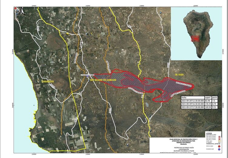 Perímtero de la lava