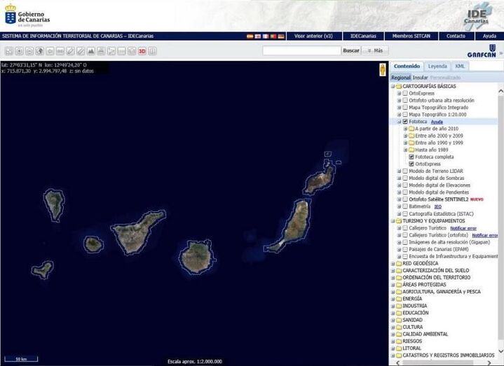 Visor Grafcan Fototeca Canarias