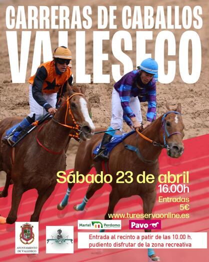 Cartel de carreras de caballos 23 de abril logos