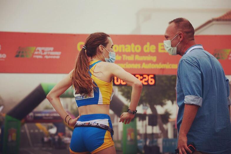 Moana Lilly y Omar Hernández en el último Campeonato de España de Trail por FFAA