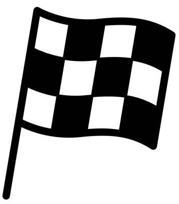 Finish flag icon on white background