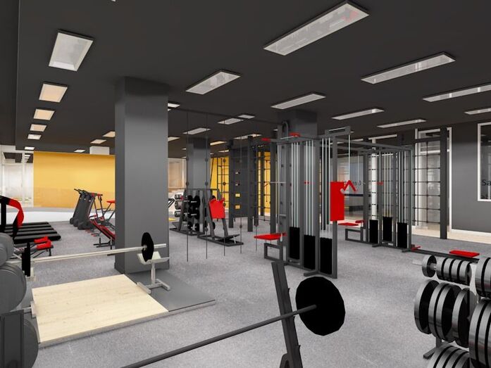 Infografía del Gimnasio Municipal en la calle Alcalde Óscar Bautista Afonso