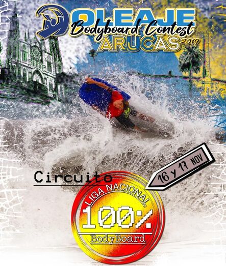 Cartel Arucas Oleaje BodyBoard Contest 2019 PRENSA