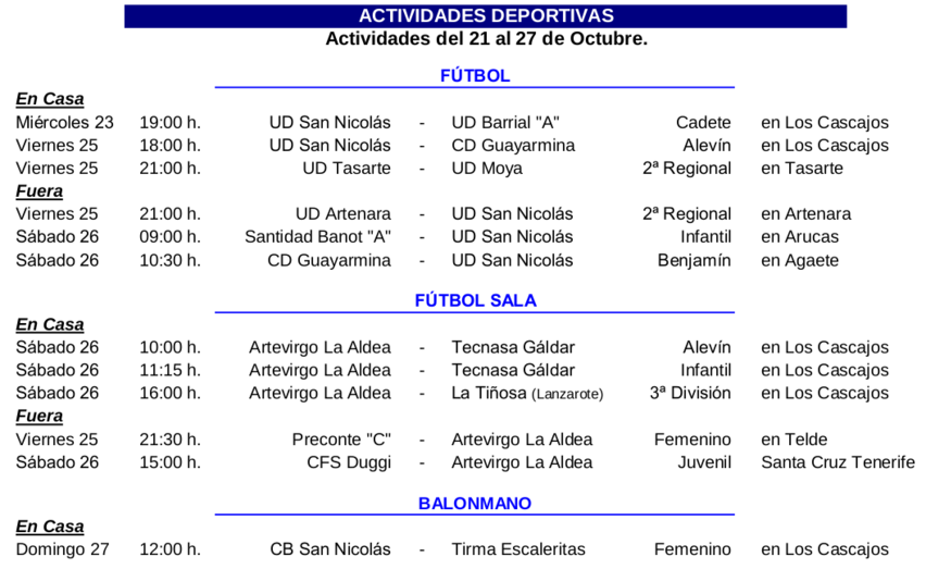 actividades21 27 octubre