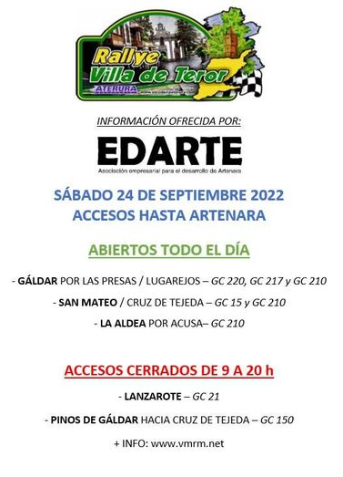 accesos abiertos rally teror