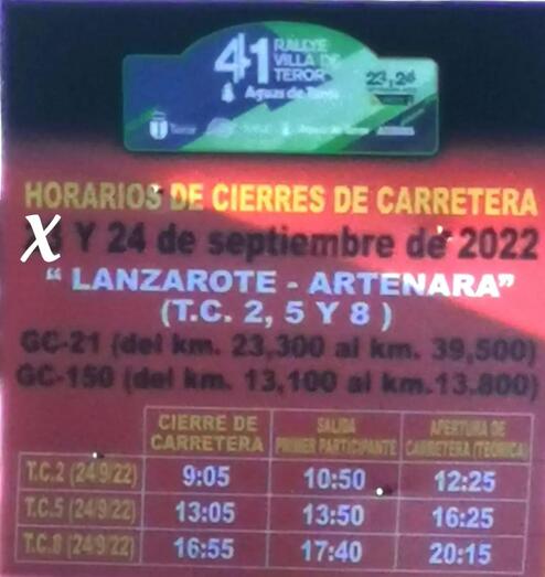 foto cartelaccesosartenara