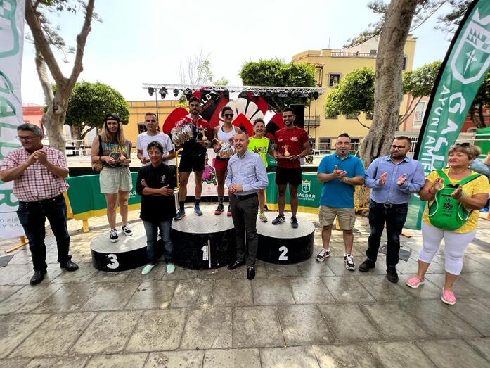 Podio de la categoría de 125 kilómetros