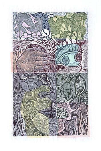 Una de las obras de Leiko