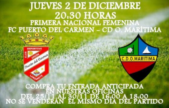 Cartel FC Puerto del Carmen vs O.Maritima